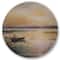 Designart - Pastel Sunset Over The Lake - Nautical & Coastal Metal Circle Wall Art